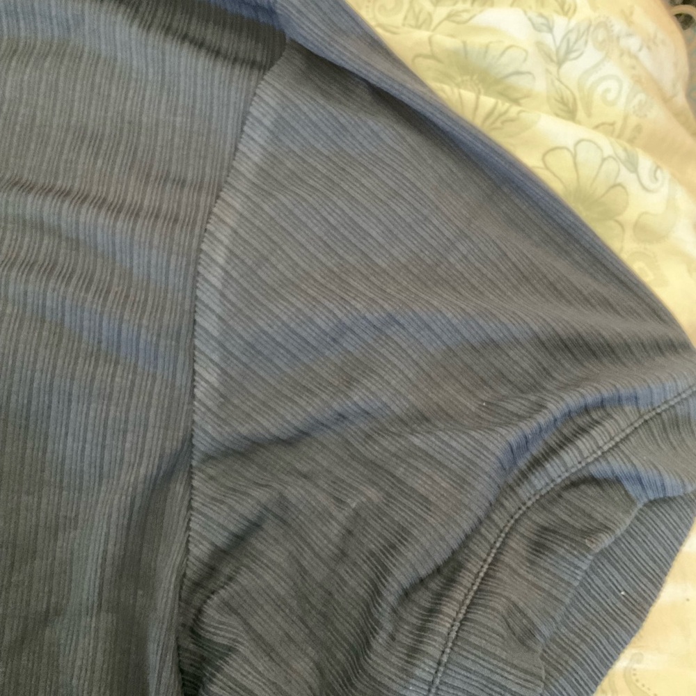 BYLT Men's Ribbed Short Sleeve Open V Polo Size 3XL In Navy - Picture 10 of 12